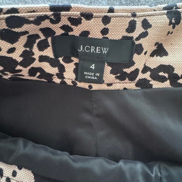 J Crew Women's 4 Leopard Print Lined Shorts - Picture 7 of 7